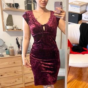 Vintage y2k velour romantic dress